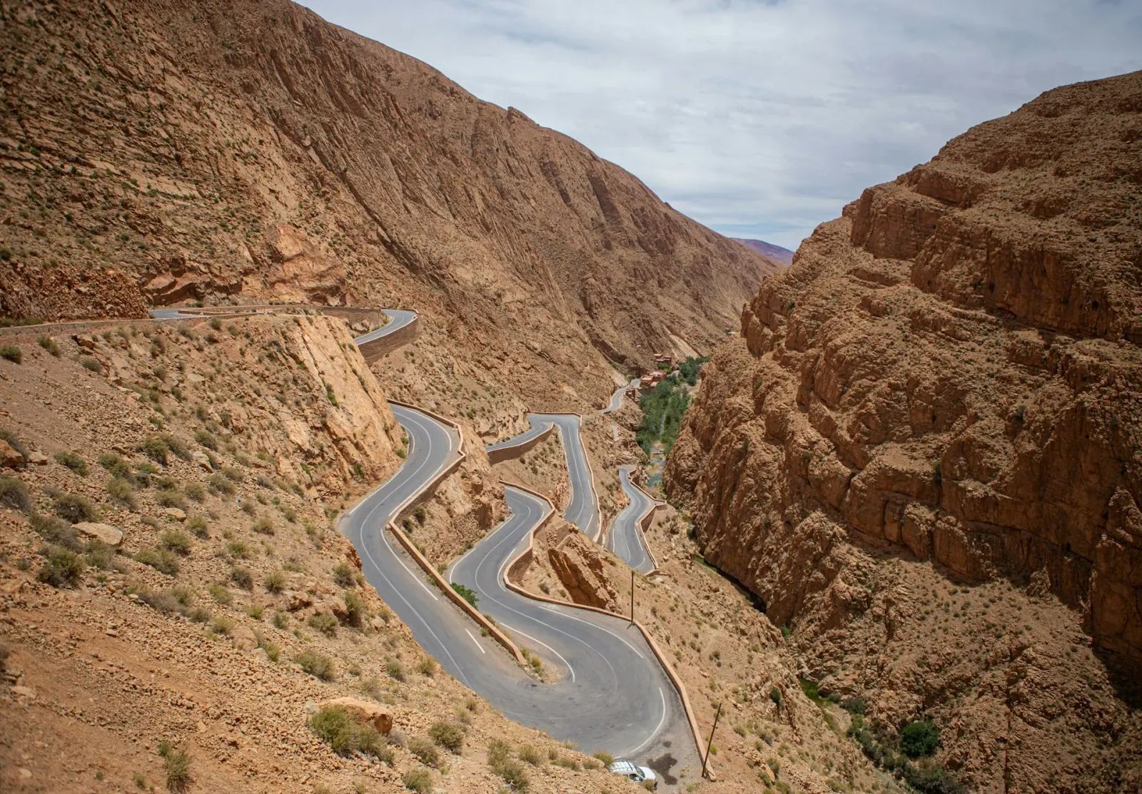 Winding road through Dades Valley