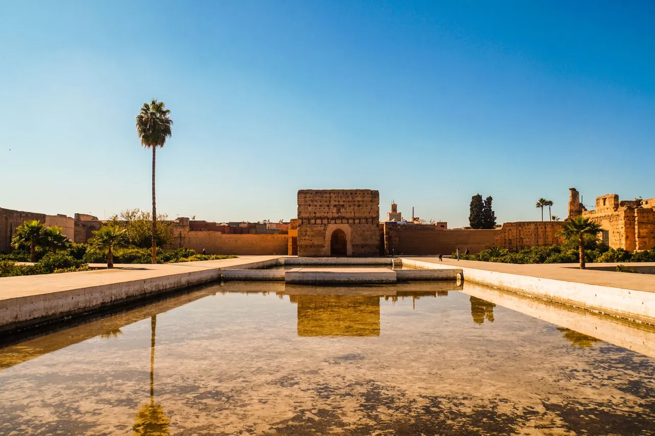 Historic palace architecture in Marrakech