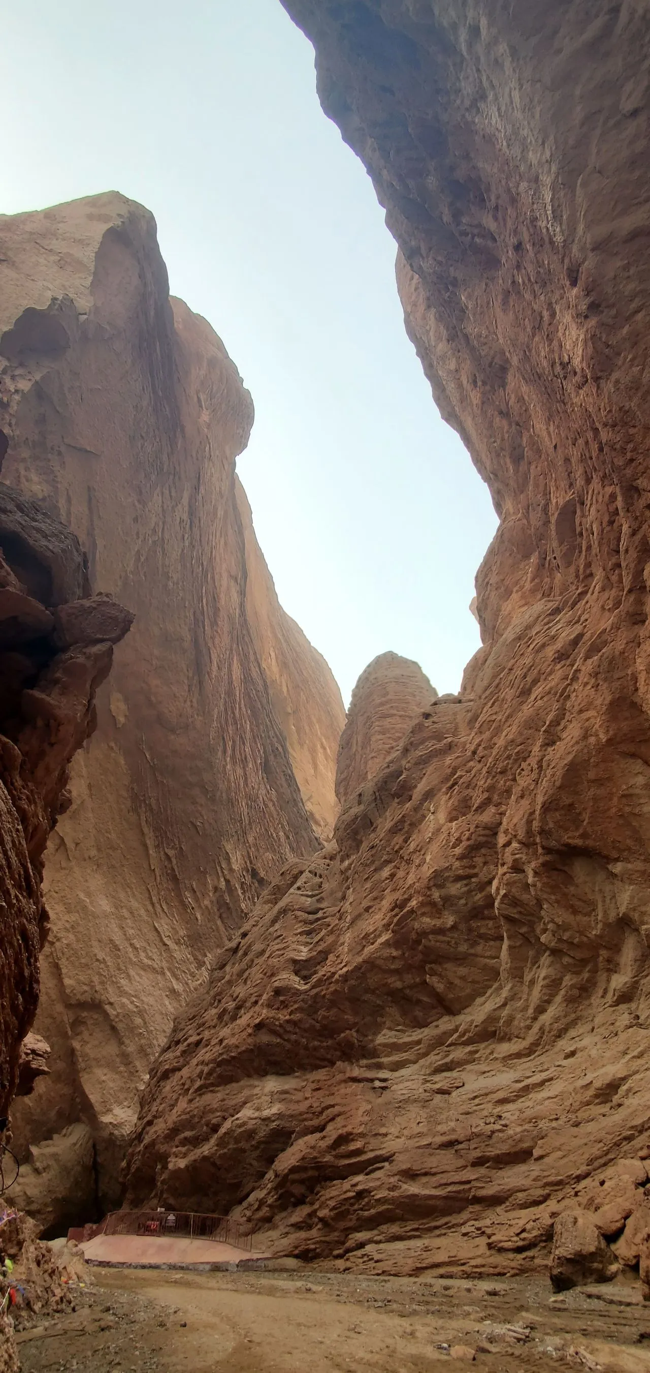 Tall canyon walls in Todra Gorge